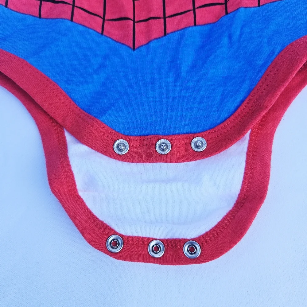 Marvel Spider-Man Infant Bodysuit Short Sleeve Snap Closure One Piece Boys 3-6 M